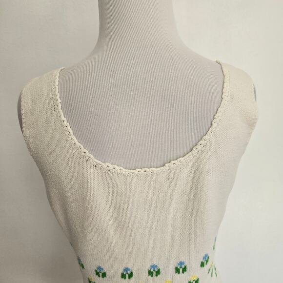 Vintage Tennisknit by Hampton Court Mini Knit Dress Floral 1970s Rare Women - Picture 7 of 11